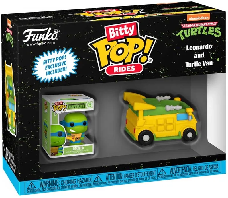 Bitty Pop Rides! Teenage Mutant Ninja Turtles Leonardo and Turtle Van van Funko in Meerkleurig – productfoto