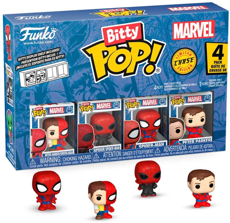 Bitty Pop! - Spider-man - Peter Parker (Spider-man) / Superior Spider-man / Spider-man / Random Chase van Funko in Meerkleurig – productfoto