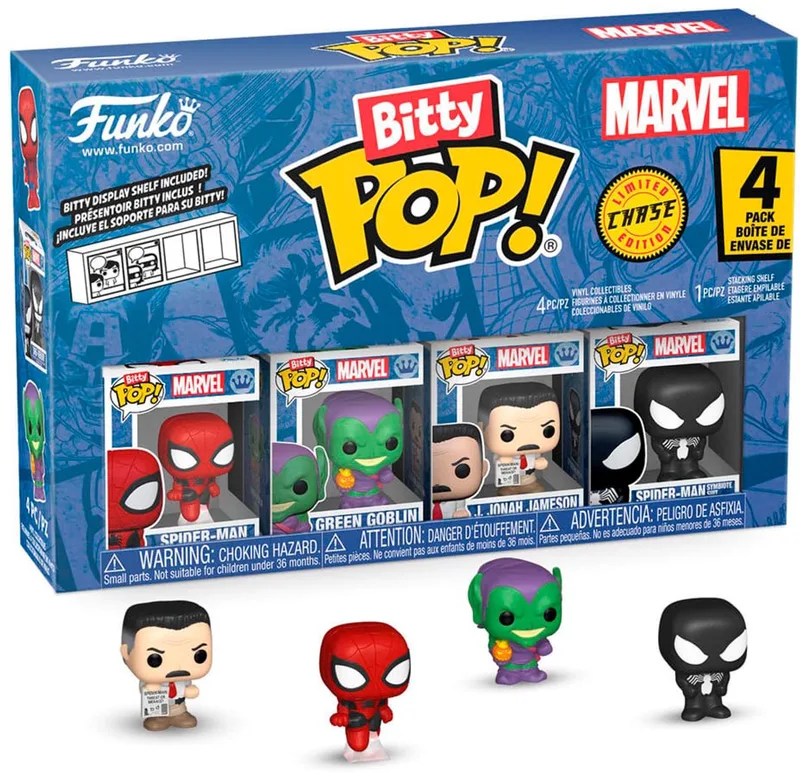 Bitty Pop! - Spider-man - Spider-man / Green Goblin / J. Jonah Jameson / Random Chase van Funko in Meerkleurig – productfoto