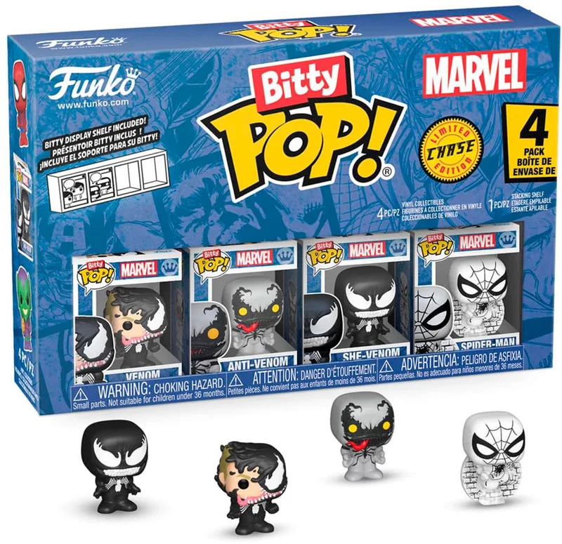 Bitty Pop! - Spider-man - Venom / Anti-Venom / She-Venom / Random Chase by Funko in Multicolour – product photo