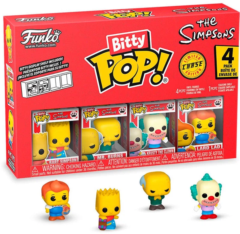 Bitty Pop! - The Simpsons - Bart Simpson / Mr. Burns / Krusty the Clown / Random Chase van Funko in Meerkleurig – productfoto