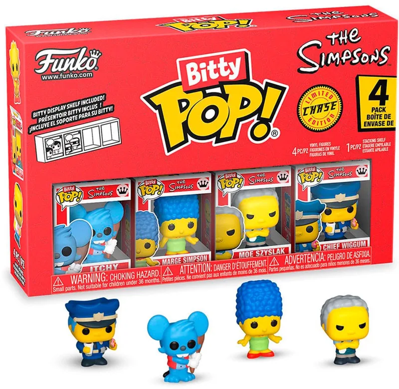 Bitty Pop! - The Simpsons - Itchy / Marge Simpson / Moe Szyslak / Random Chase van Funko in Meerkleurig – productfoto