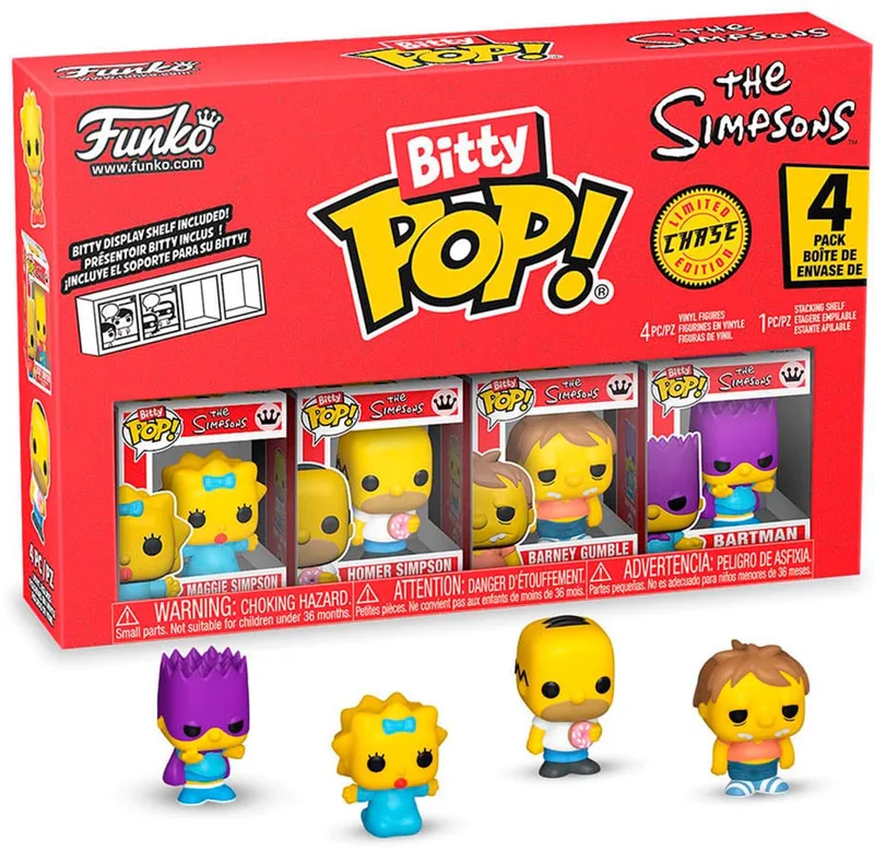 Bitty Pop! - The Simpsons - Maggie Simpson / Homer Simpson / Barney Gumble / Random Chase van Funko in Meerkleurig – productfoto