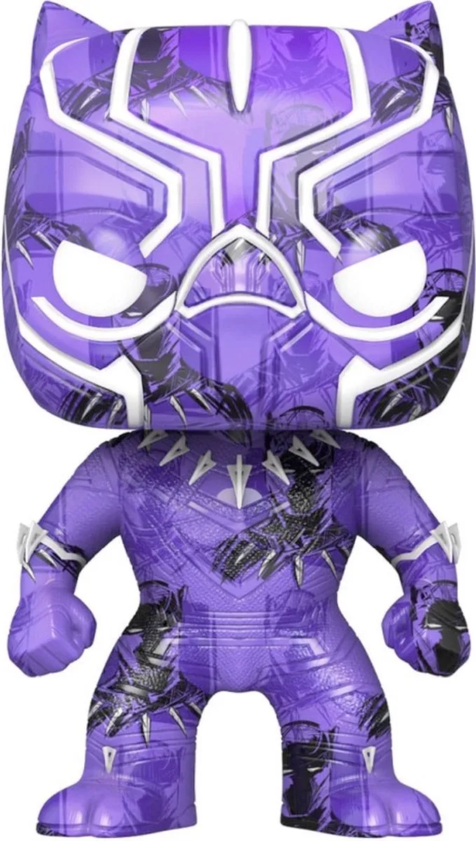 Black Panther - POP! Artist Series Black Panther Special Edition 9 cm Verzamelfiguur van Funko in Paars – productfoto