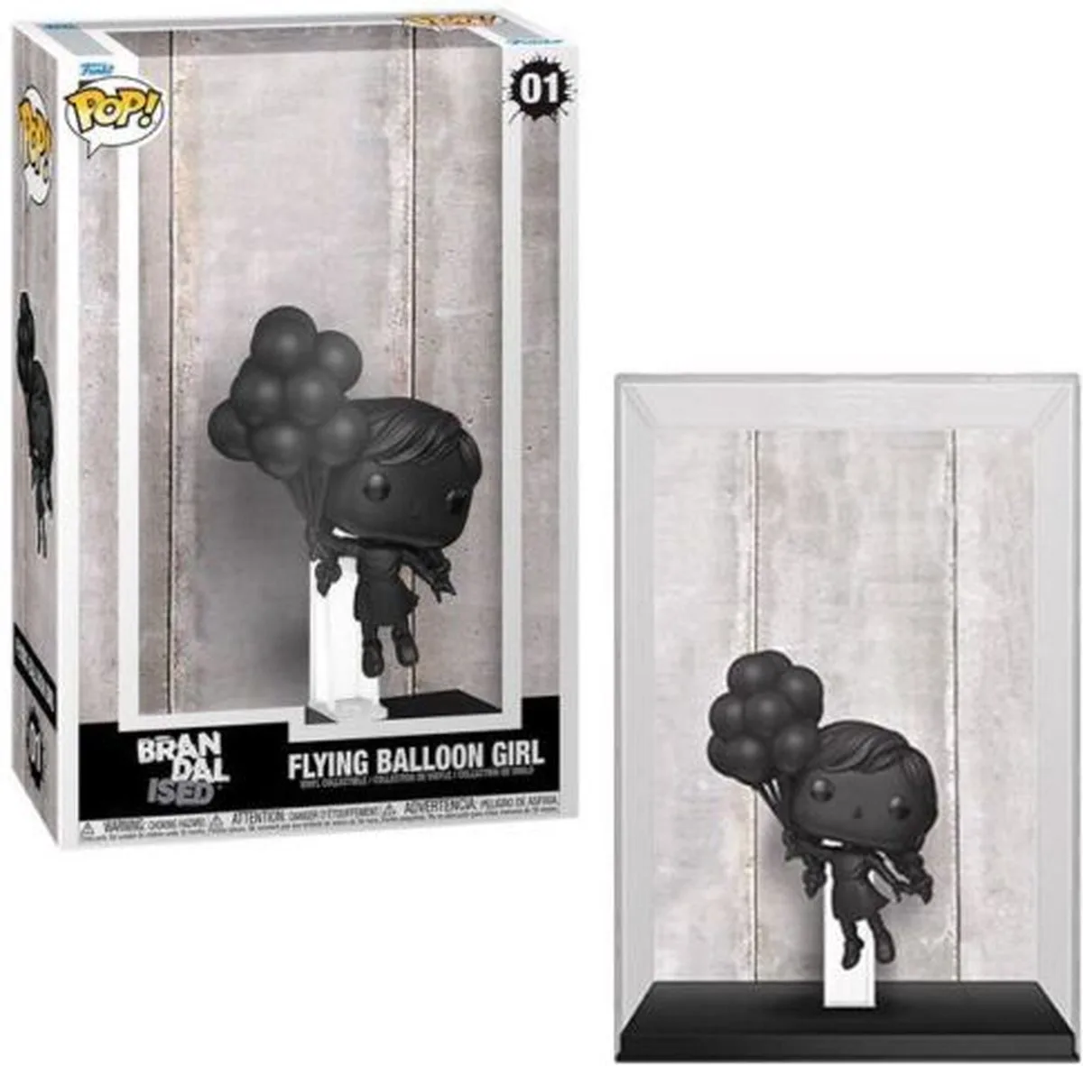 Brandalised Verzamelfiguur Art Cover POP! Flying Balloon Girl 9 cm van Funko in Zwart – productfoto