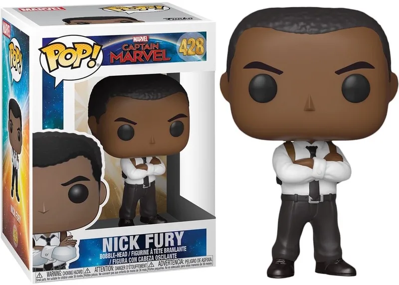 Captain Marvel - Vinylfiguur - Nick Fury (Suit) 428 - 9 cm by Funko in Black, White – product photo