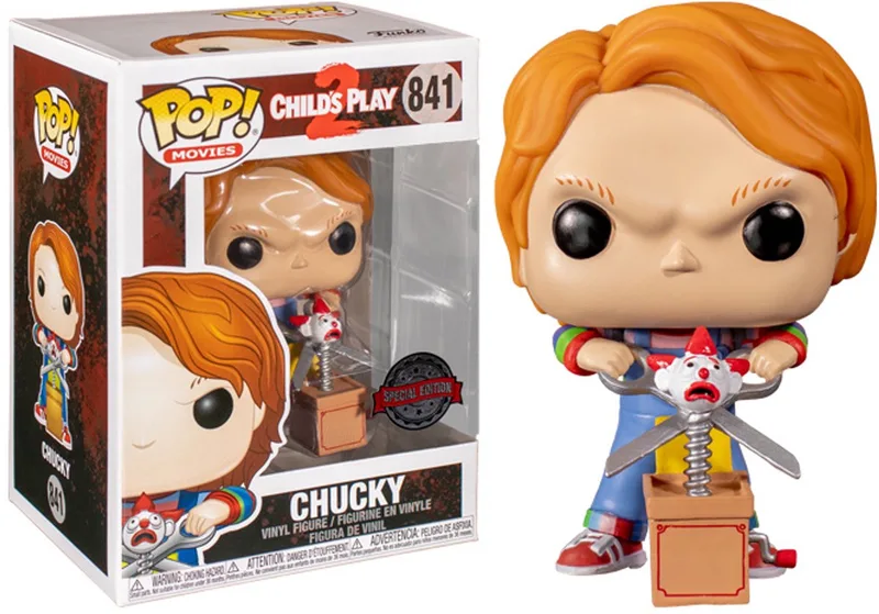 Chucky POP! Movies Vinyl Figure 9 cm met Buddy & Giant Scissors van Funko in Meerkleurig – productfoto