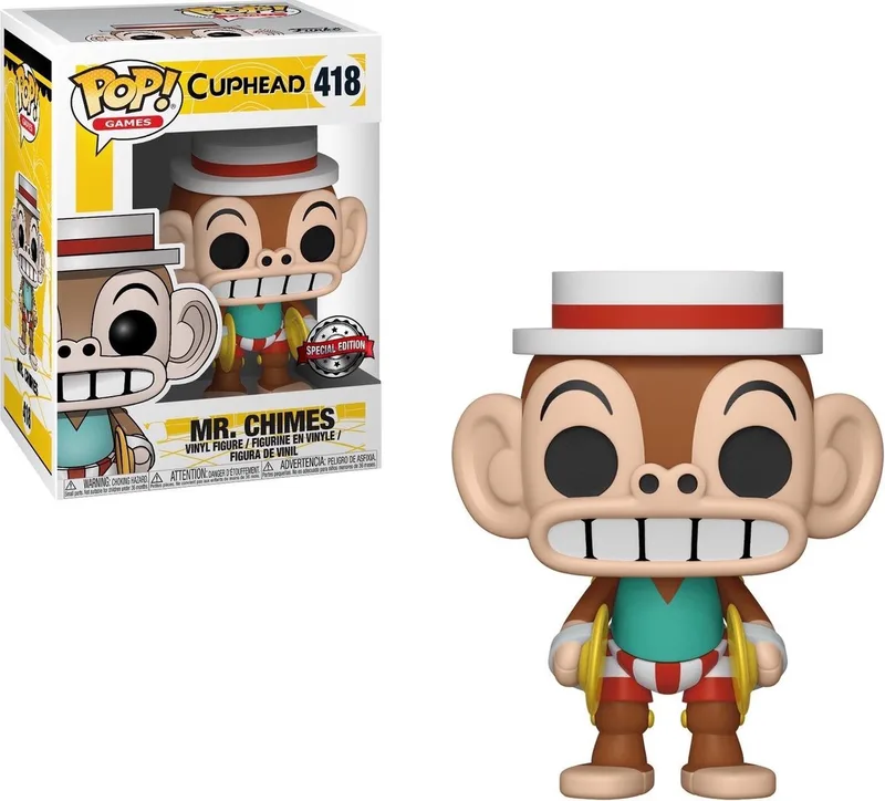 Cuphead Pop Vinyl: Mr. Chimes van Funko in Meerkleurig – productfoto