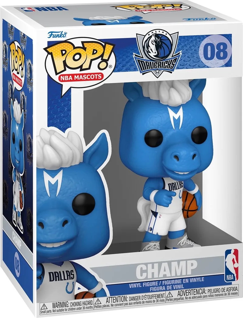 Dallas Mavericks Champ POP! Vinyl Figure - NBA Mascot 9 cm van Funko in Meerkleurig – productfoto