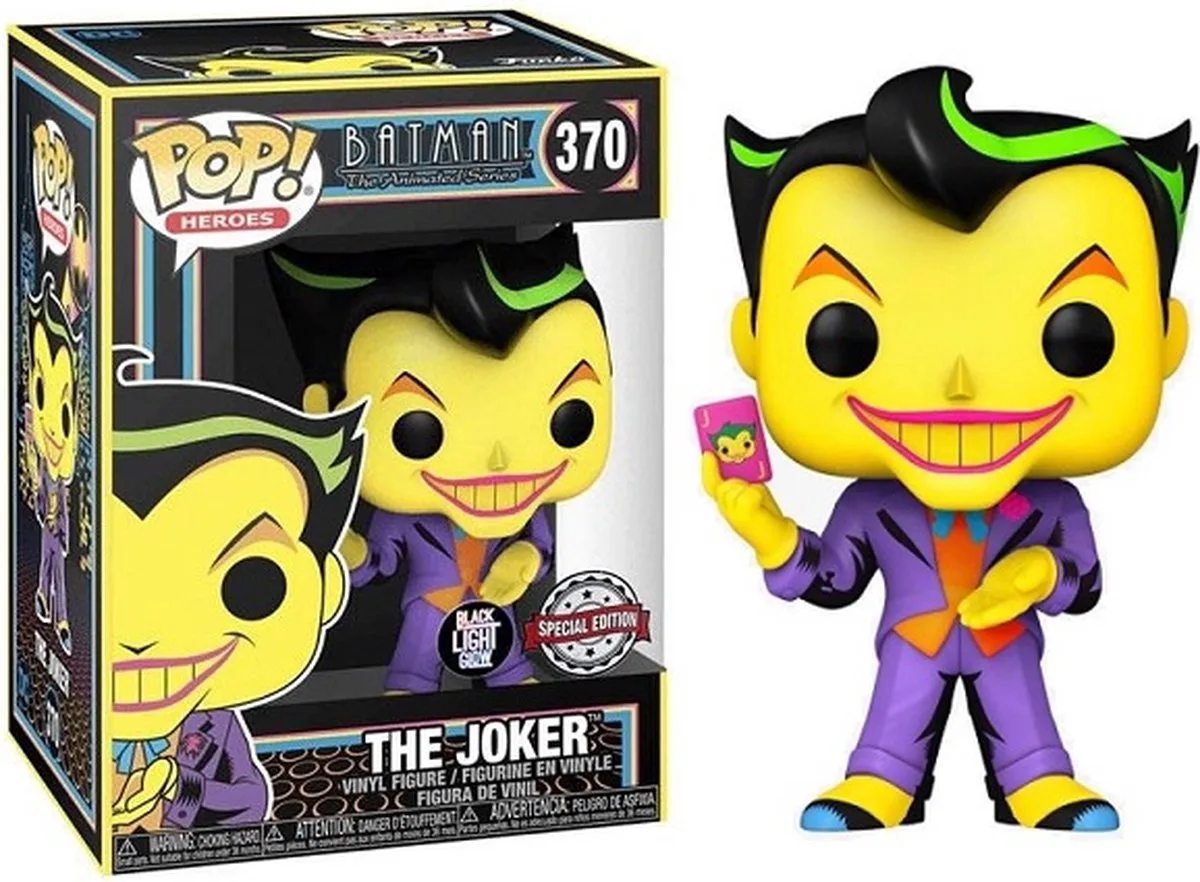 DC Comics: Batman the Animated Series - The Joker #370 Black Light Special Edition van Funko – productfoto