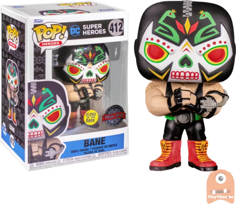 DC Super Heroes - Bane #412 Exclusive Glow in the Dark van Funko in Meerkleurig – productfoto