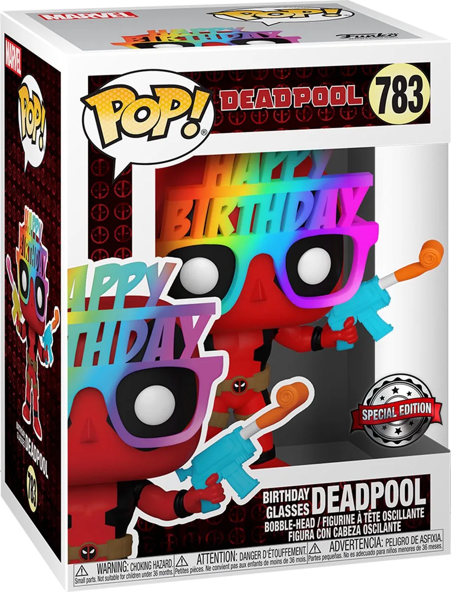 Deadpool 30th Birthday Glasses Deadpool vinylfiguur 783 Funko Pop! standaard van Funko in Standard – productfoto