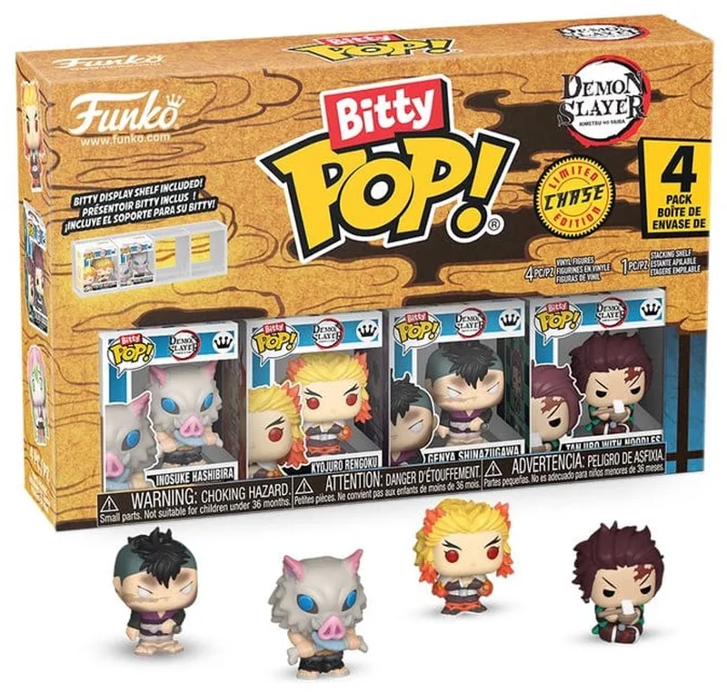 Demon Slayer: Kimetsu no Yaiba Bitty POP! Vinyl Figure 4-Pack Inosuke 2,5 cm Mini-Figuur - 2cm by Funko in Multicolour – product photo