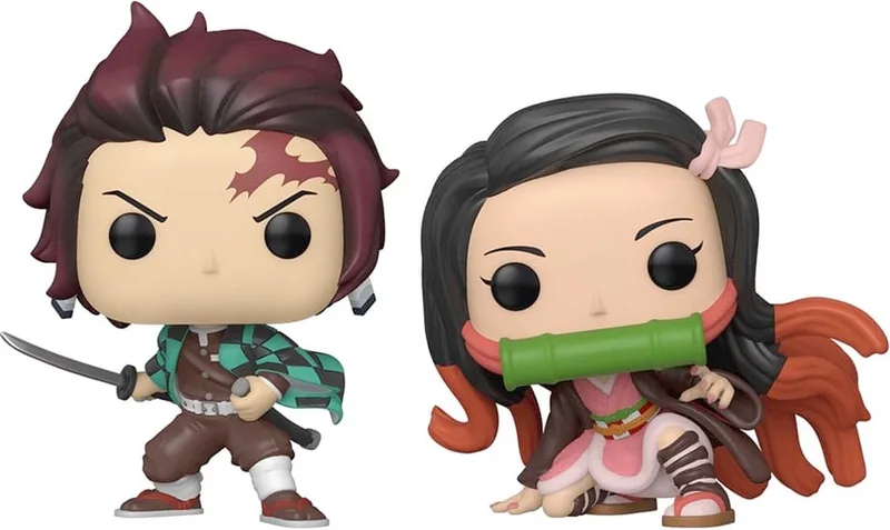 Demon Slayer: Kimetsu no Yaiba - POP! Animation 2-Pack Tanjiro & Nezuko Special Edition Verzamelfiguur de Funko en Multicolours – photo produit