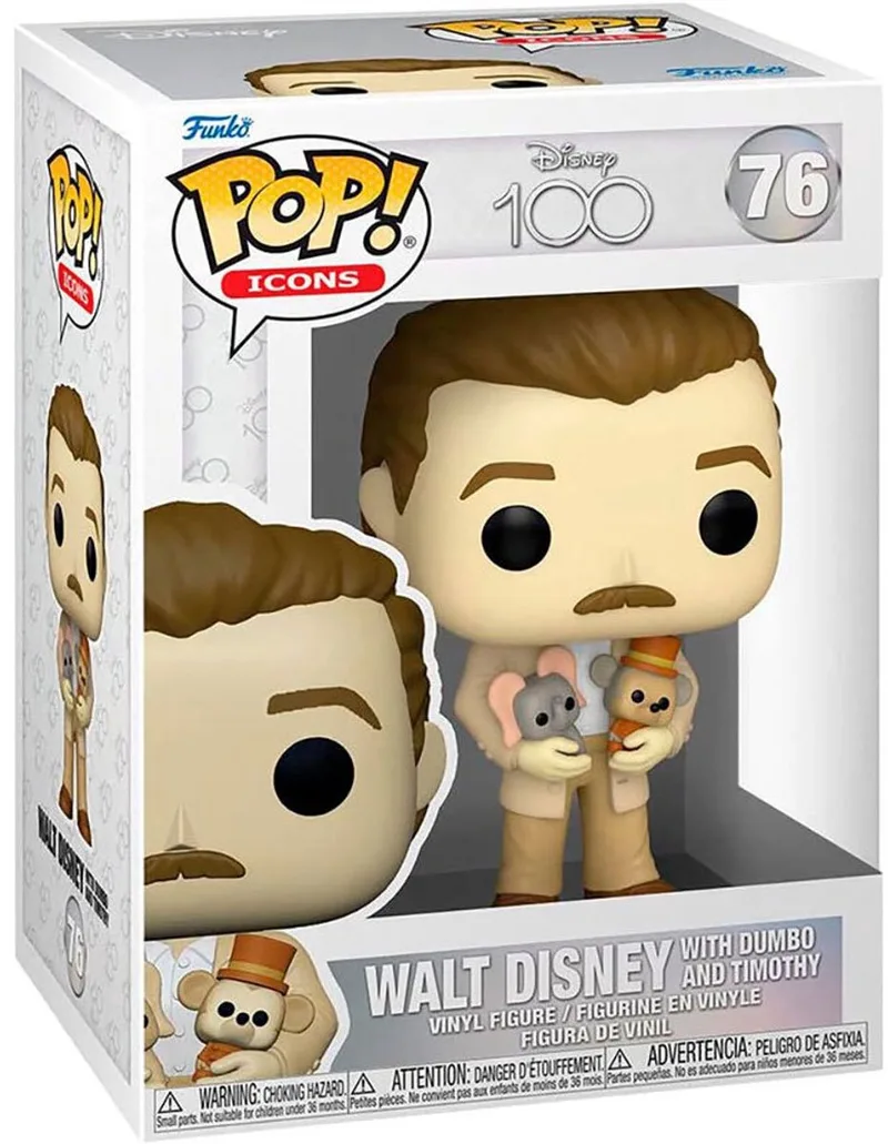 Disney 100 - Walt Disney and Dumbo & Timothy Plush #76 by Funko in Multicolour – product photo