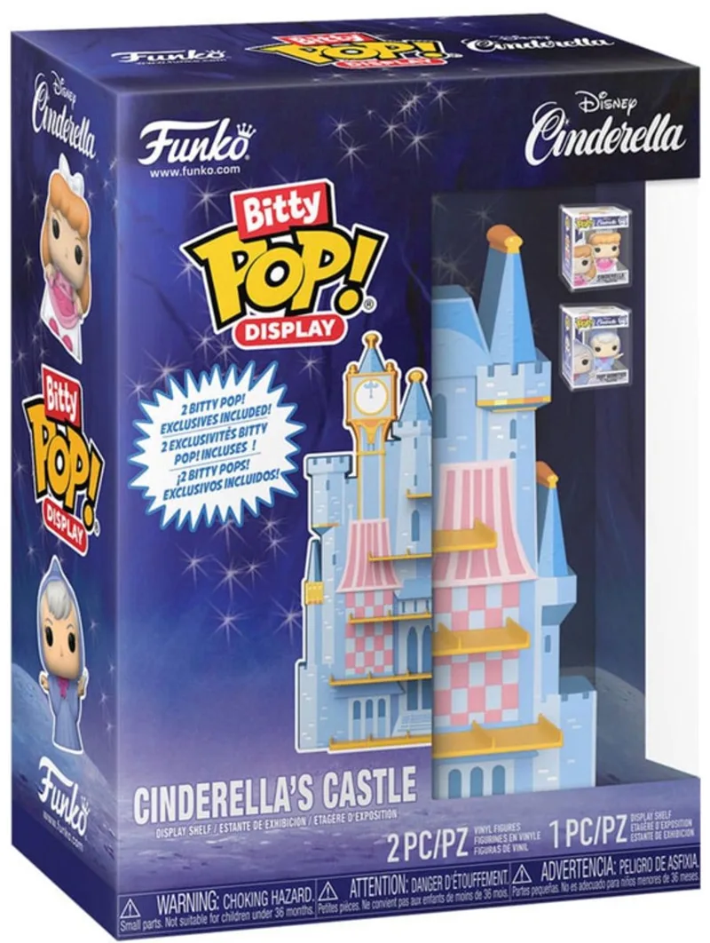 Disney Bitty POP! Display met 2 Vinyl Figuur Cinderella's Castle POP! Figuur - 2cm by Funko in Multicolour – product photo