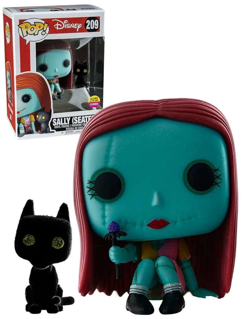 Disney: NBC - Sally (Seated) (Glow in the Dark) with Cat (Flocked) #209 van Funko in Meerkleurig – productfoto