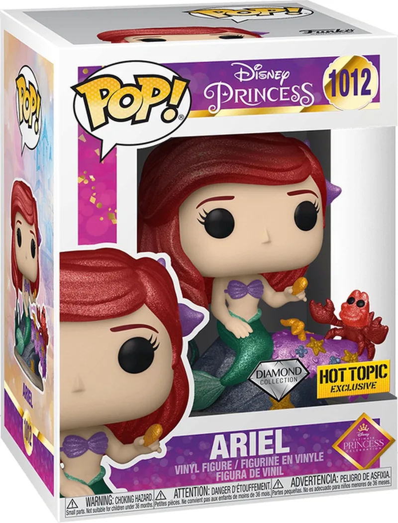 Disney: The Little Mermaid - Ariel #1012 Diamond Collection Exclusive de Funko en Multicolore – photo produit