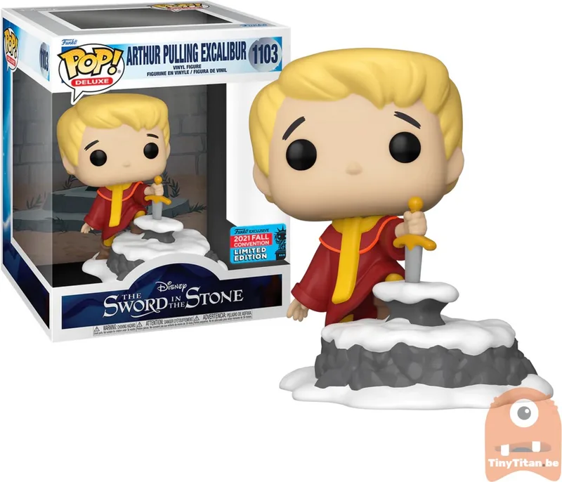 Disney: The Sword in the Stone - Arthur Pulling Excalibur Deluxe (2021 Fall Convention Exclusive) van Funko in Meerkleurig – productfoto
