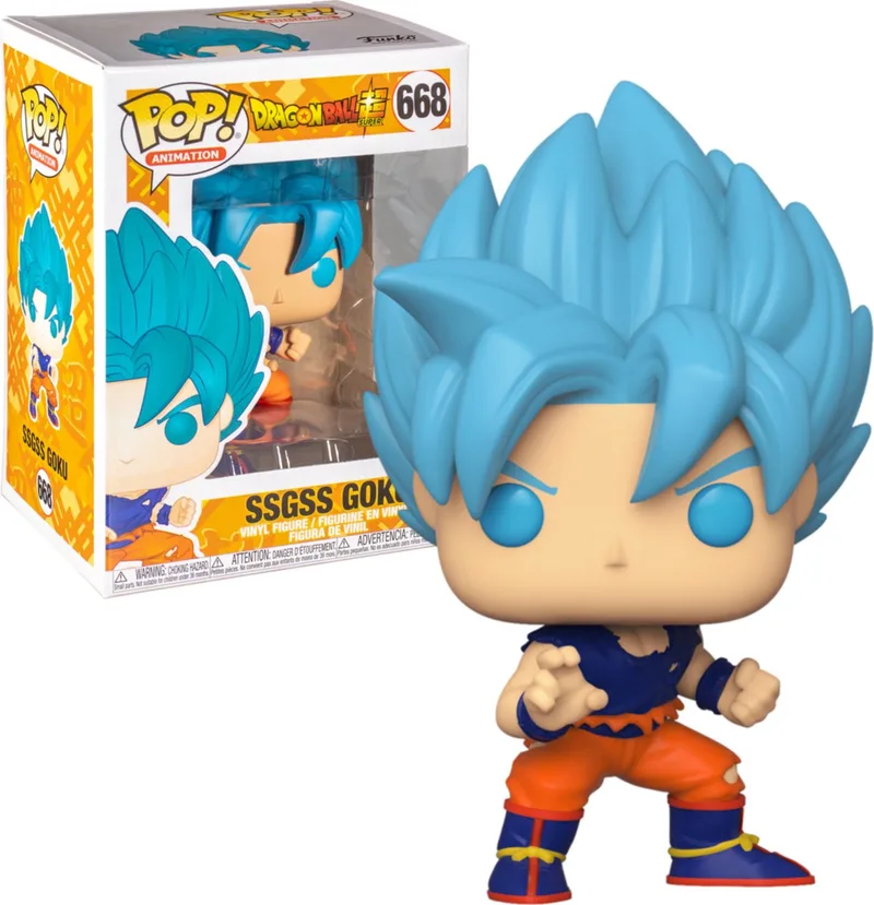 Dragon Ball Z #668 SSGSS Goku Special Edition Vinyl fra Funko i Blå – produktbillede