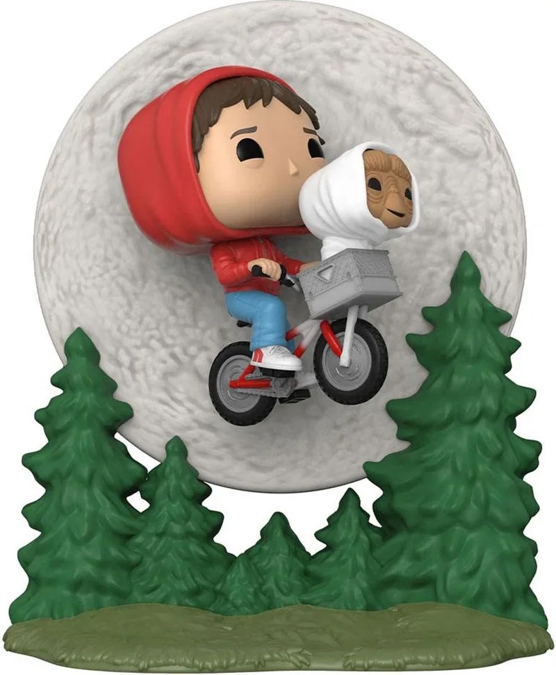 E.T. Verzamelfiguur POP! Moment Elliott And E.T. Flying Glow In The Dark 9 cm van Funko in Multicolours – productfoto
