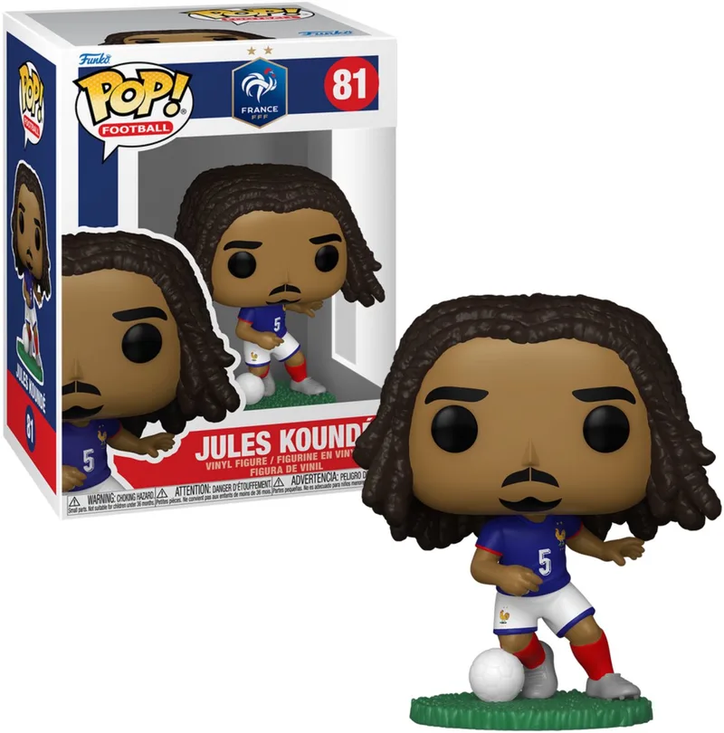 EFL POP! Football Vinyl Figure France- Jules Kounde 9 cm POP! Figuur van Funko in Meerkleurig – productfoto