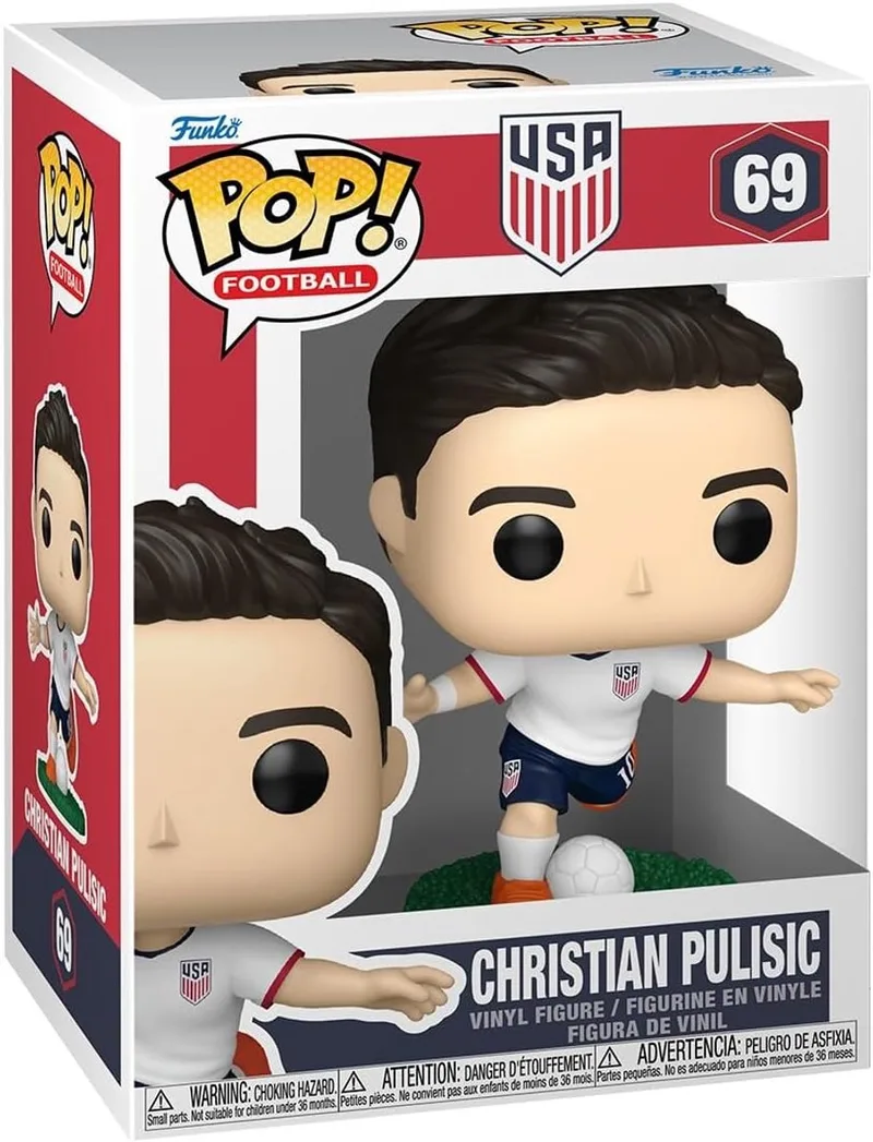 EFL POP! Football Vinyl Figure USA- Christian Pulisic 9 cm POP! Figuur by Funko in Multicolour – product photo
