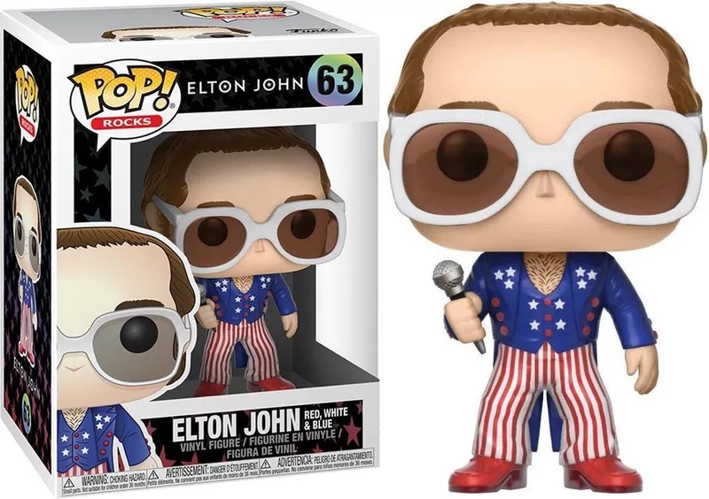 Elton John (Red, White & Blue) - #63 Verzamelfiguur by Funko in Red, White & Blue – product photo