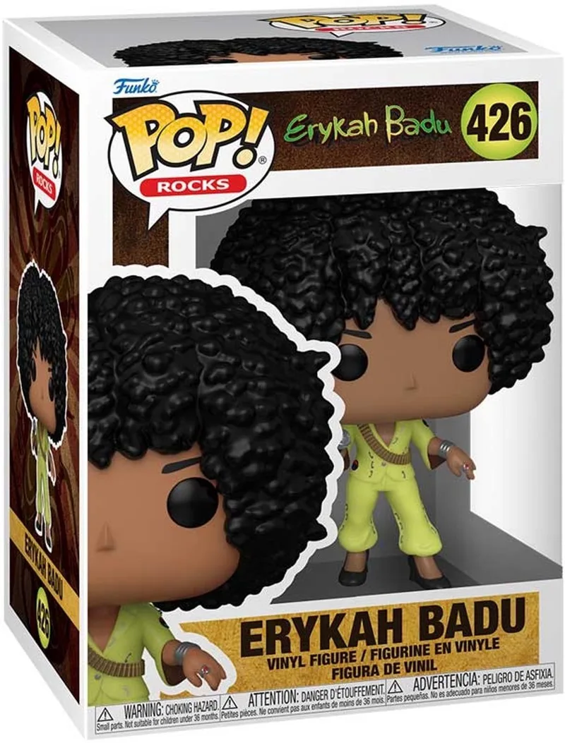 Erykah Badu POP! Rocks Vinyl Figure Erykah Badu(Essence Awards) 9 cm POP! Figuur de Funko en Multicolore – photo produit