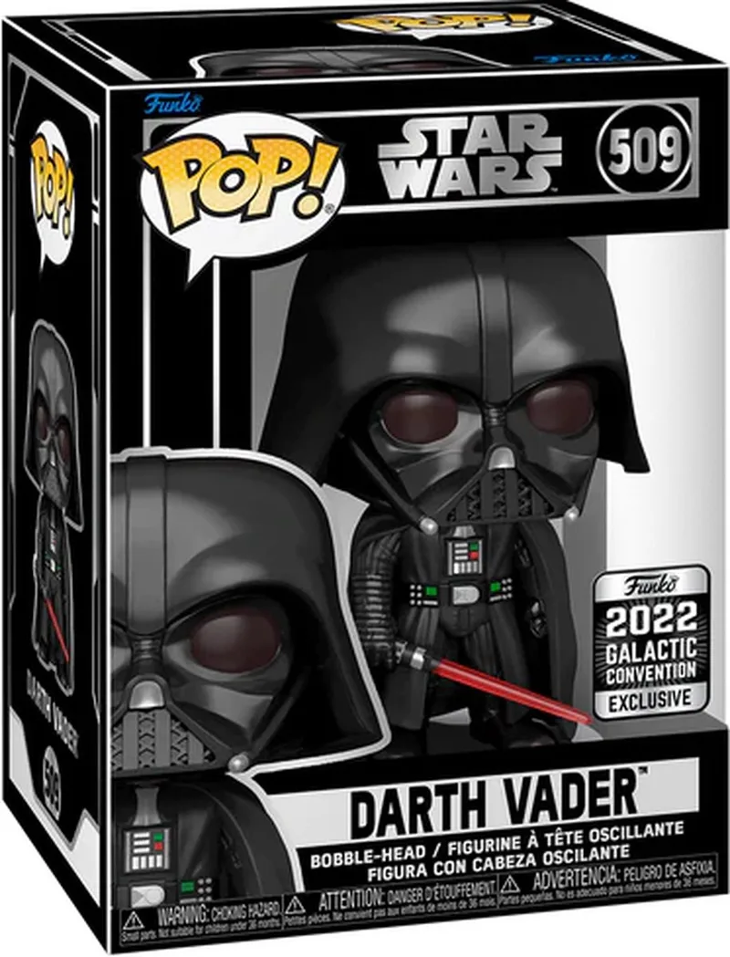 Exclusive - Darth Vader - Star Wars (Galaxy Convention) - 10 cm - #509 van Funko in Zwart – productfoto