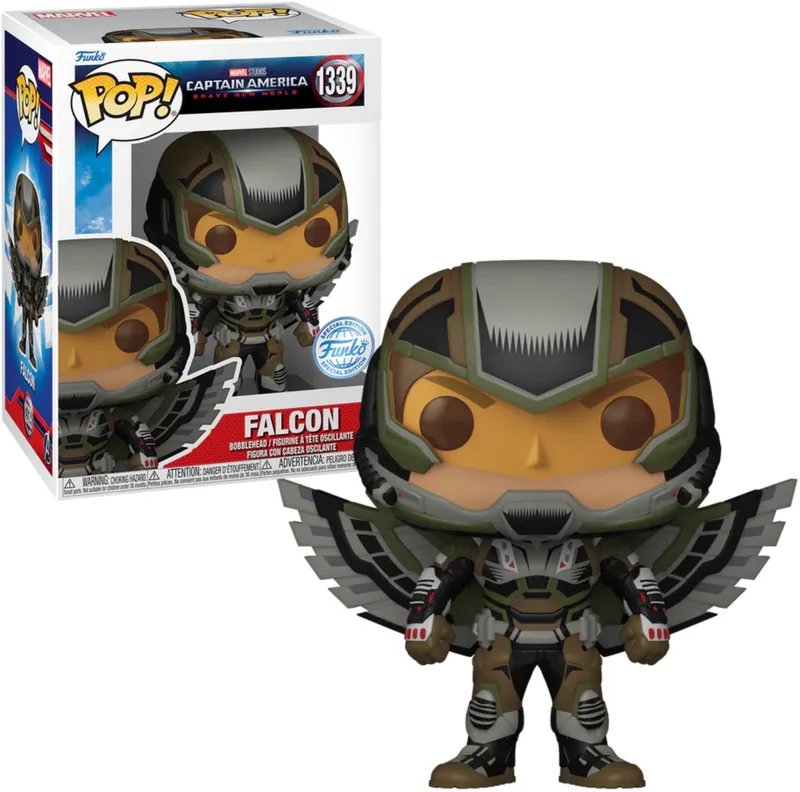 FALCON (RETRO) 1339 CAPTAIN AMERICA: BRAVE NEW WORLD Exclusive van Funko in Meerkleurig – productfoto