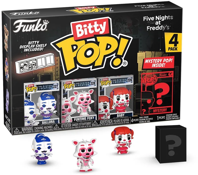 FIVE NIGHTS AT FREDDY'S - Bitty Pop 4 Pack 2.5cm - Ballora van Funko in Meerkleurig – productfoto