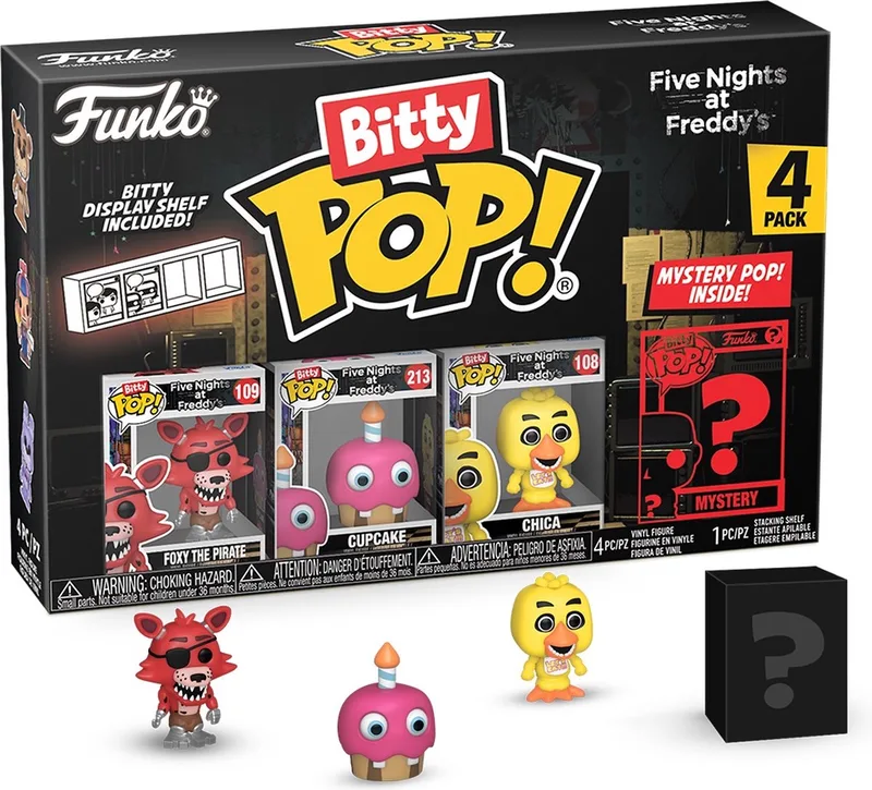 FIVE NIGHTS AT FREDDY'S - Bitty Pop 4 Pack 2.5cm - Foxy van Funko in Meerkleurig – productfoto