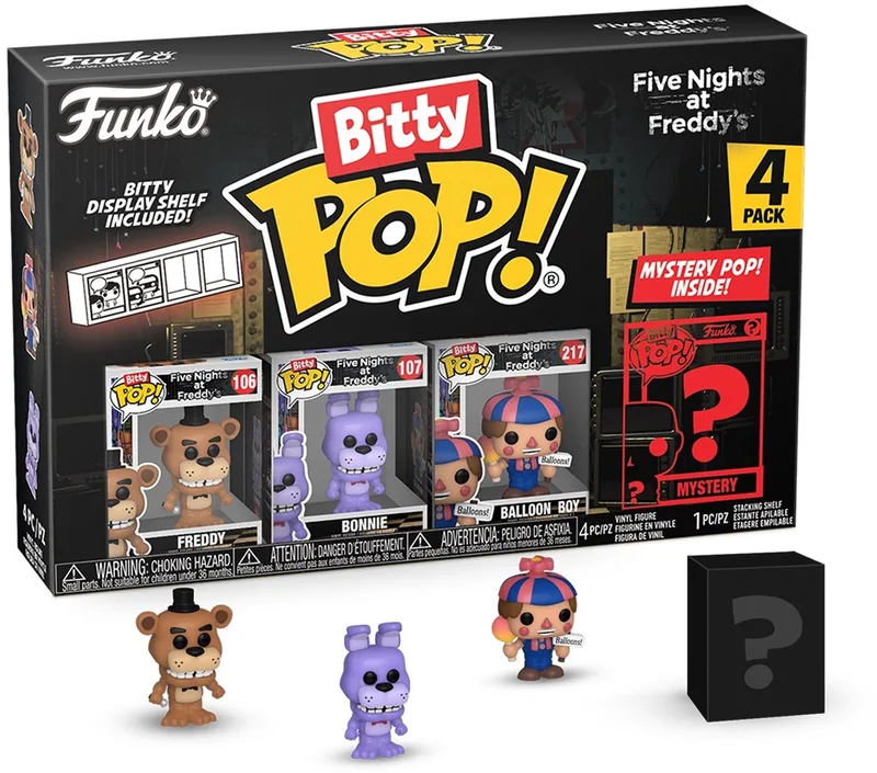 FIVE NIGHTS AT FREDDY'S - Bitty Pop 4 Pack 2.5cm - Freddy van Funko in Meerkleurig – productfoto