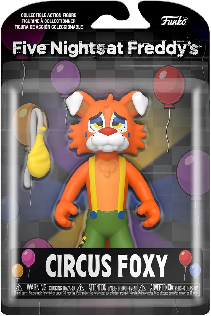 Five Nights at Freddy's Circus Foxy actiefiguur - 13 cm - Merchandise - Kunststof verzamelfiguur van Funko in Oranje – productfoto