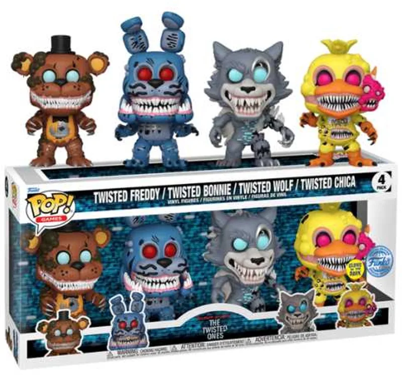 Five Nights at Freddy's - The Twisted Ones Glow-in-the-Dark 4-Pack Exclusive by Funko in Bont – product photo