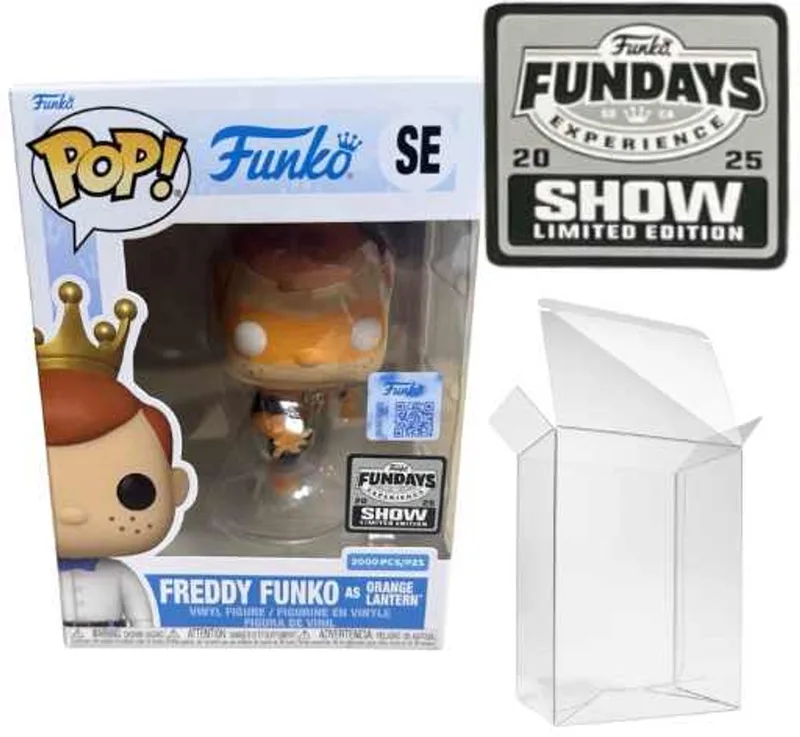 Freddy Funko as Lantern #SE Fundays 2025 SHOW Edition Exclusive LE 2000 van Funko in Oranje – productfoto