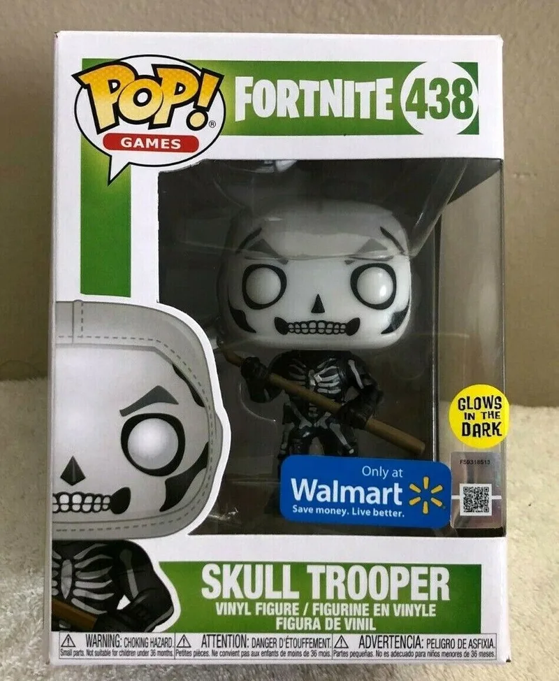 Games Fortnite S3 Skull Trooper (GW) #438 - Glows in the Dark Walmart exclusive van Funko – productfoto