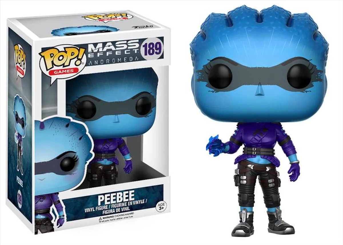 Games: Mass Effect - Peebee with gun #194 de Funko en Noir, Bleu – photo produit