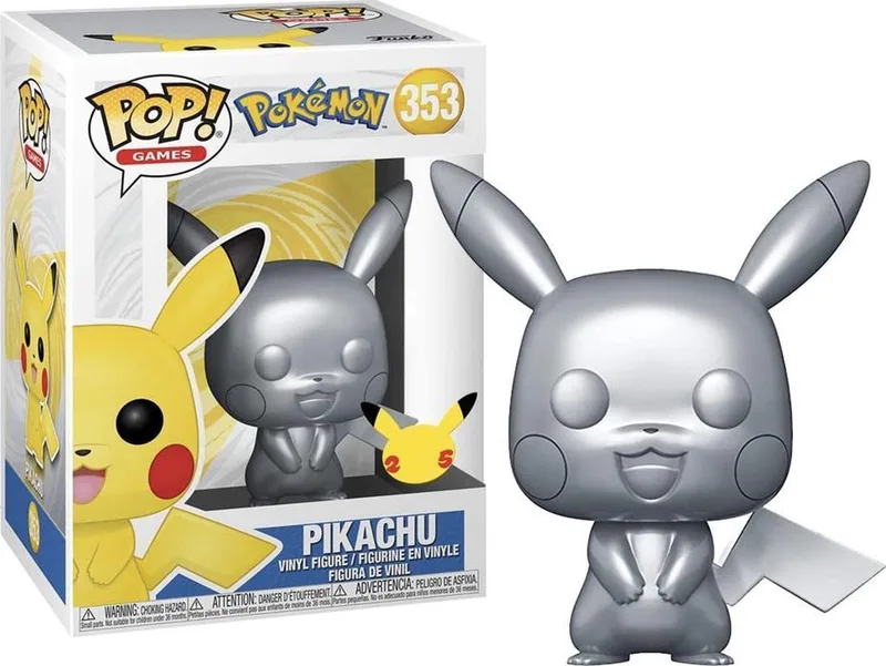 Games Pikachu Metallic 10 INCH #353 Pokemon Exclusive van Funko in Meerkleurig – productfoto