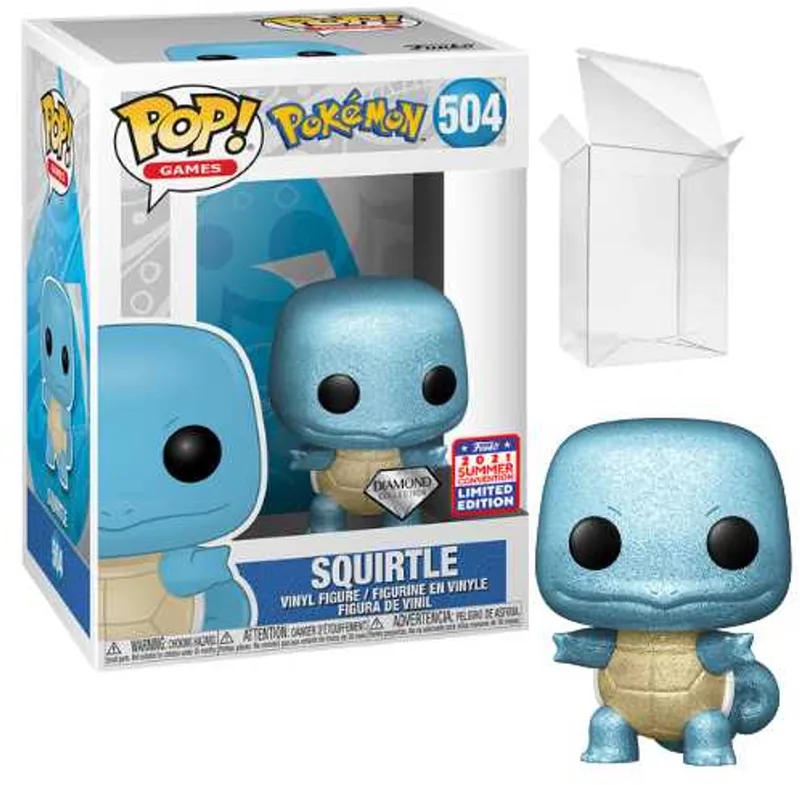 Games: Pokemon - Squirtle (Diamond) (2021 Summer Convention) #504 by Funko in Multicolour – product photo
