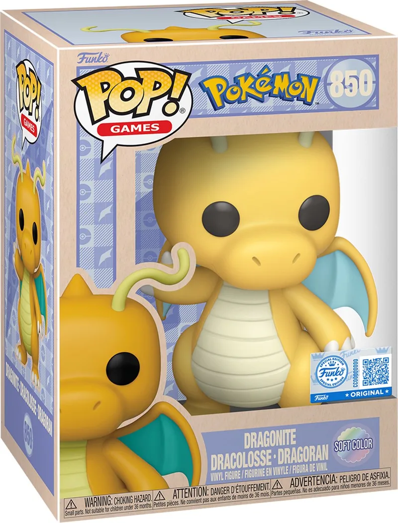 GAMES: POKEMONS24- DRAGONITE(SFTCLR) by Funko in Blue – product photo