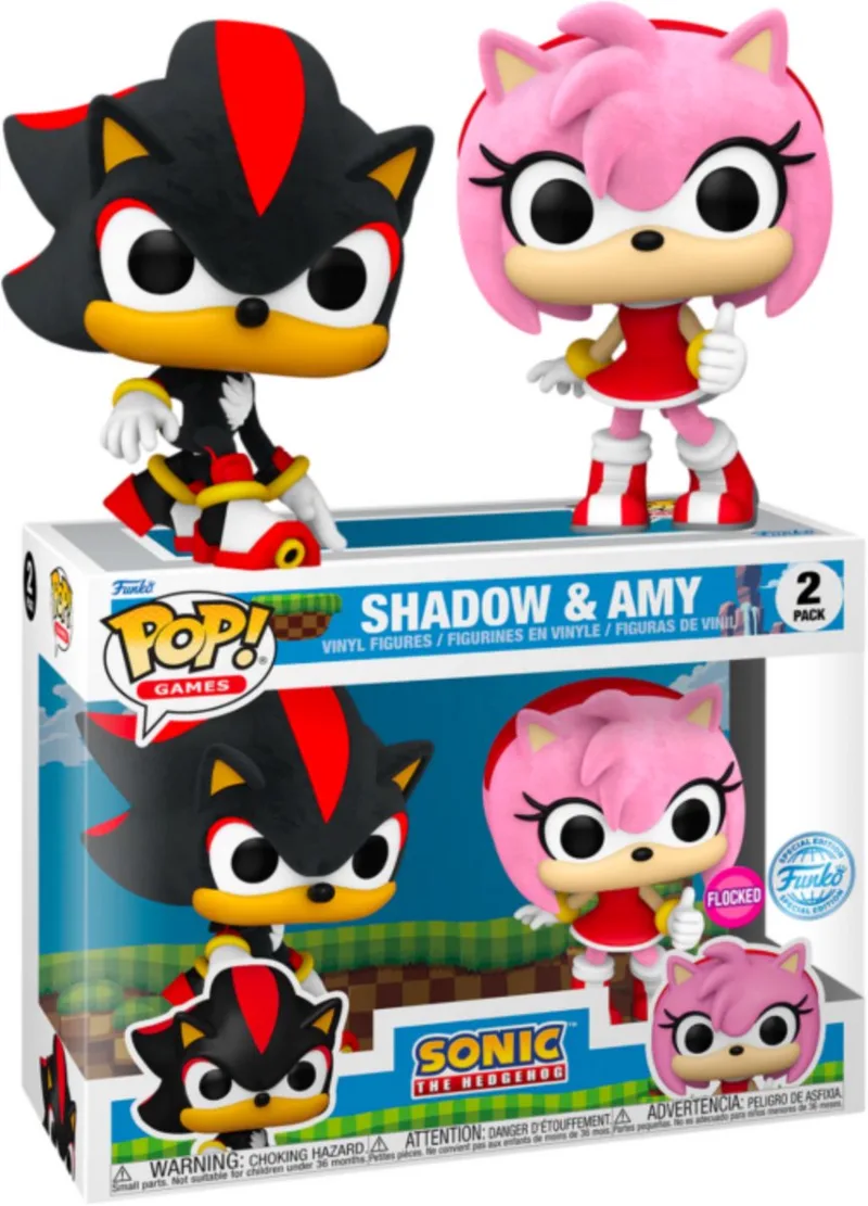 Games: Sonic - Shadow & Amy 2pk TargetCon Exclusive Flocked by Funko in Multicolour – product photo