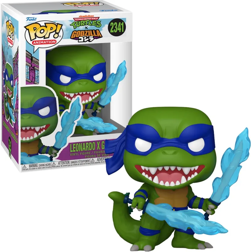 Godzilla x Turtles POP! Animation Vinyl Figure Leonardo X Godzilla 9 cm POP! Figuur by Funko in Multicolour – product photo