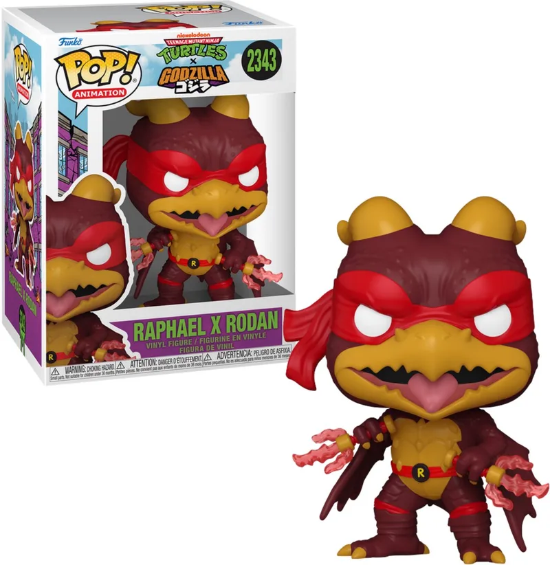 Godzilla x Turtles POP! Animation Vinyl Figure Raphael X Rodan 9 cm POP! Figuur by Funko in Multicolour – product photo