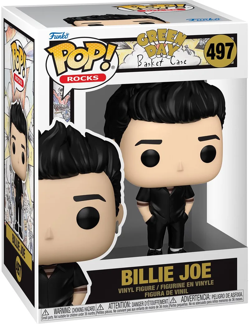 Green Day Billie Joe (Basket Case) (Pop Rocks) Vinyl Figur 497 Unisex Funko Pop! - Neutraal de Funko en Standard – photo produit