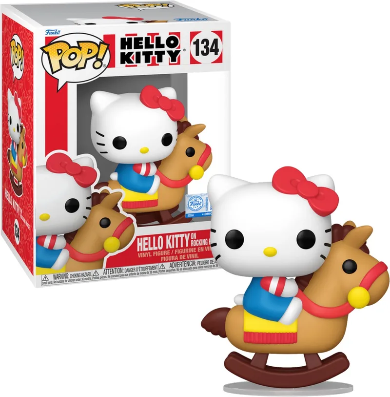 HELLO KITTY 134 Hello Kitty on Rocking Horse EXCLUSIVE de Funko en Multicolore – photo produit