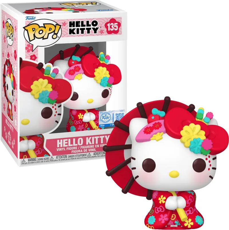 HELLO KITTY 135 Hello Kitty en Kimono EXCLUSIVE de Funko en Multicolore – photo produit
