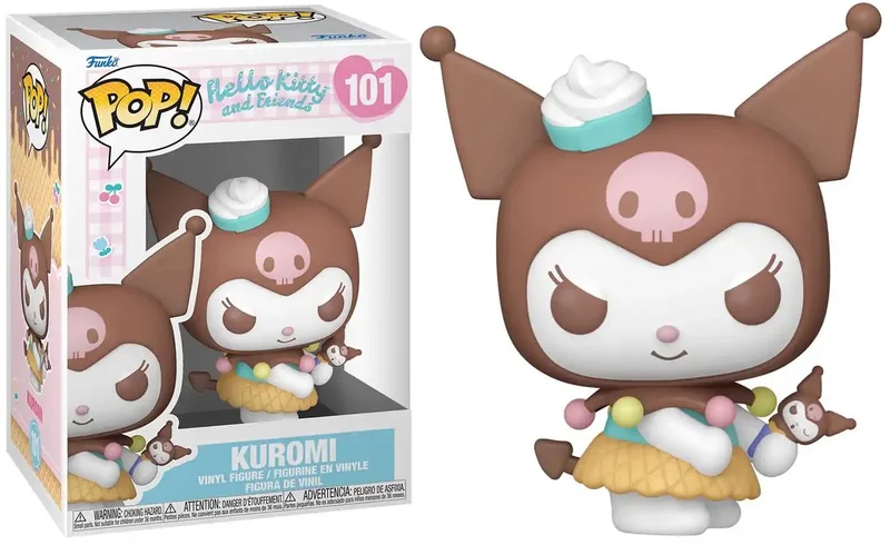 Hello Kitty Hello Kitty and Friends - Kuromi (Ice Cream) vinylfiguur 101 Funko Pop! meerkleurig Unisex fra Funko i Flerfarvet – produktbillede