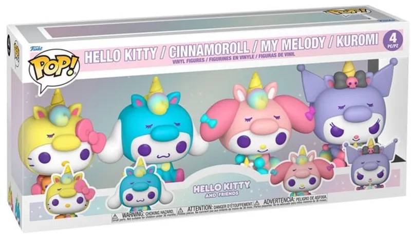 Hello Kitty Hello Kitty vinylfiguurtjes (Set van 4) Unisex Funko Pop! - Neutraal de Funko en Standard – photo produit